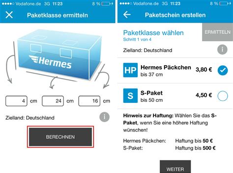 hermes paketschein ermitteln|hermes tarife paket.